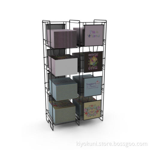 Advertising Equipment Book Retail Store Metal Freestand Rotating Newspaper Greeting Card Display Stand